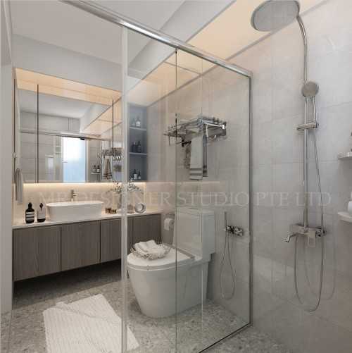 Modern Bathroom at choa chu kang 807C