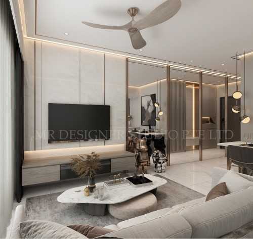 Contemporary Living Room at pasir ris drive 530D