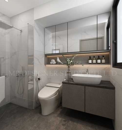 Contemporary Bathroom at pasir ris drive 530D