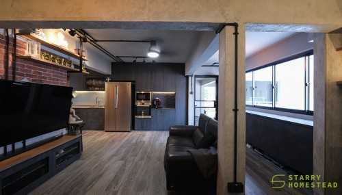 Industrial Living Room at 134 Bishan St 12