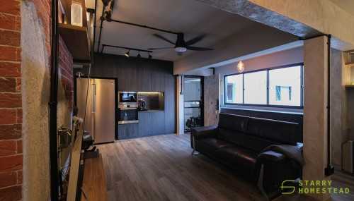 Industrial Living Room at 134 Bishan St 12