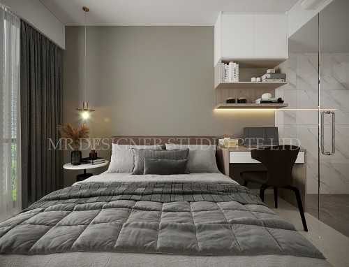 Contemporary Bedroom at pasir ris link sea strand condo