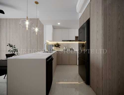 Contemporary Kitchen at pasir ris link sea strand condo