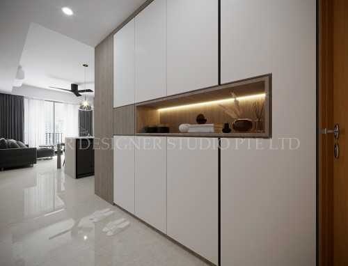 Contemporary Entryway at pasir ris link sea strand condo