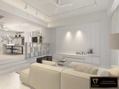 Transitional Living Room at 24 stratton place