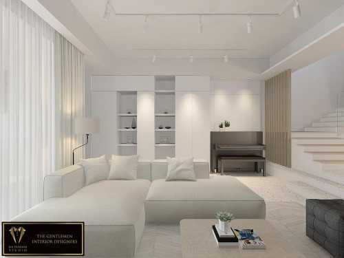 Transitional Living Room at 24 stratton place