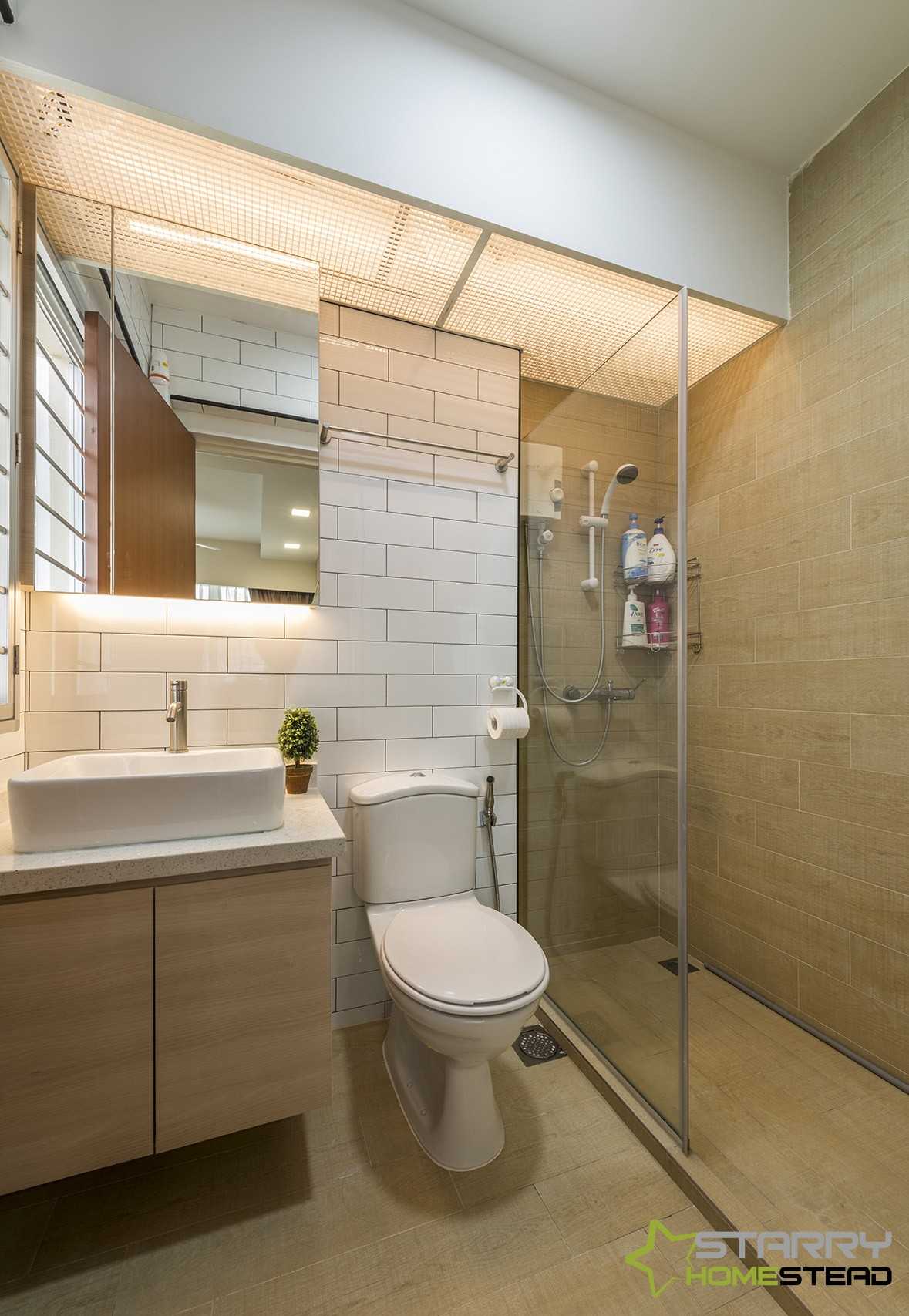 Modern Bathroom with Mirror and Vanity Counter