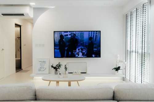 Minimalist Living Room at Punggol Place