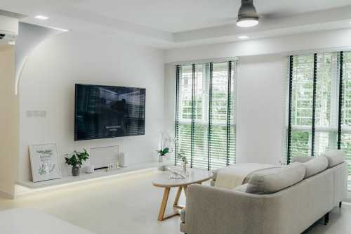 Minimalist Living Room at Punggol Place