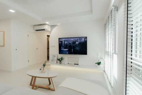 Minimalist Living Room at Punggol Place