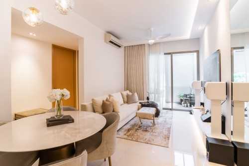 Modern Living Room at 25 Terrasse Condo