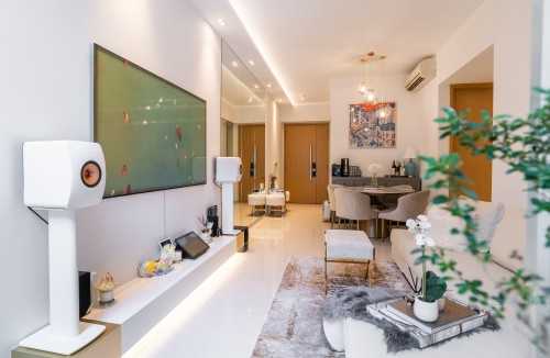 Modern Living Room at 25 Terrasse Condo