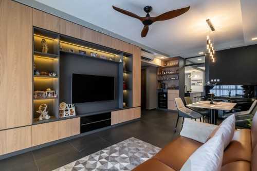 Modern Living Room at 18 Ipoh Lane