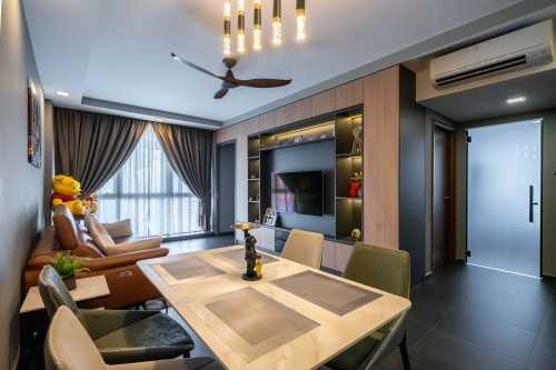 Modern Living Room at 18 Ipoh Lane