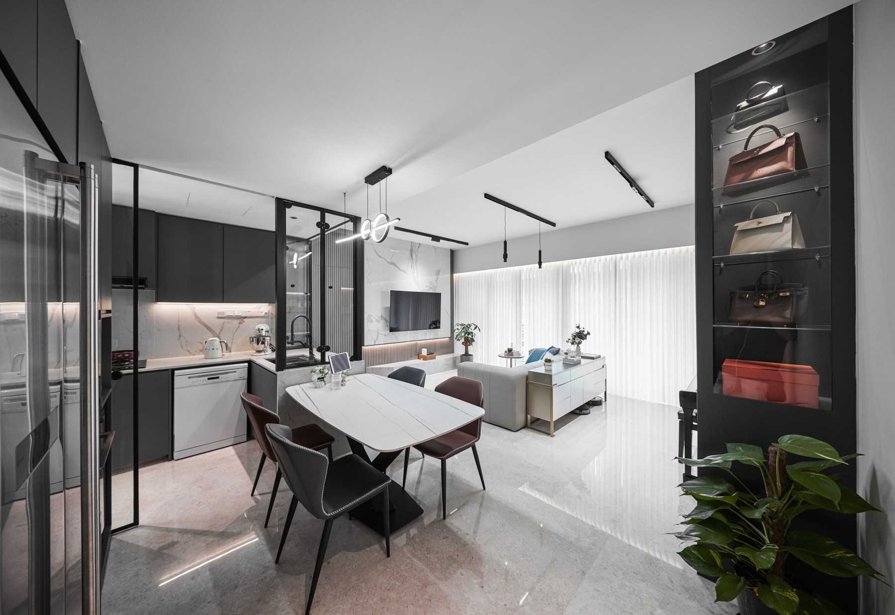 Contemporary Living Room with Sofa and Coffee Table