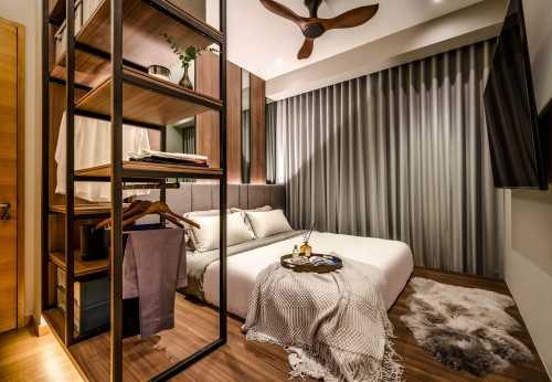 Contemporary Bedroom at Marina One Residences, Singapore