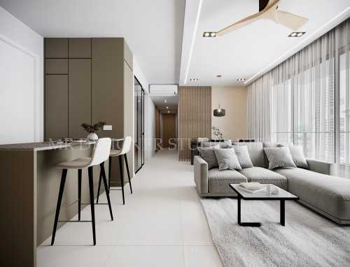 Contemporary Living Room at west coast valve twin view