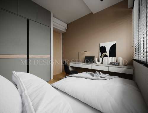Contemporary Bedroom at west coast valve twin view