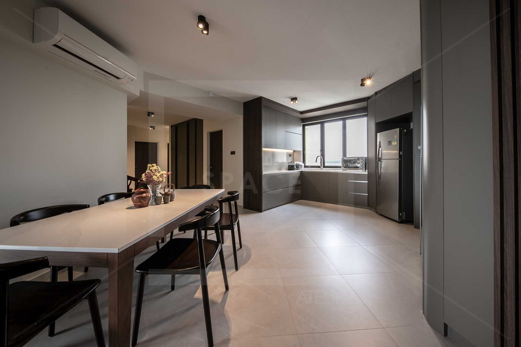 Contemporary Kitchen with Kitchen Window and Open Kitchen