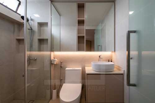 Contemporary Bathroom at Resale 4-Room @ Nim Road