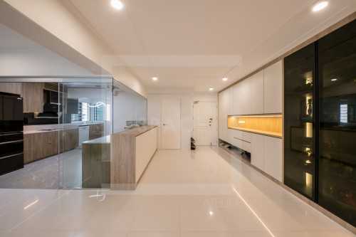 Scandinavian Living Room at Resale 5 Room HDB @ Hougang