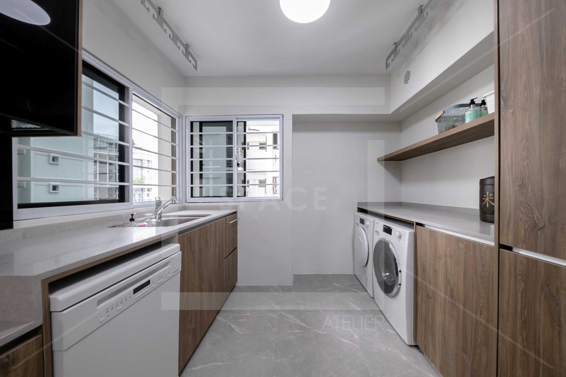 Scandinavian Kitchen with Kitchen Window and Kitchen Accessories