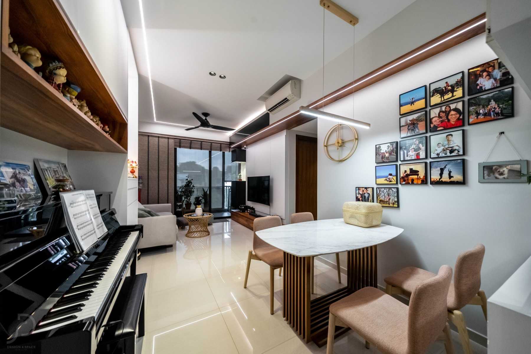 Modern Living Room with TV Console and Feature Wall