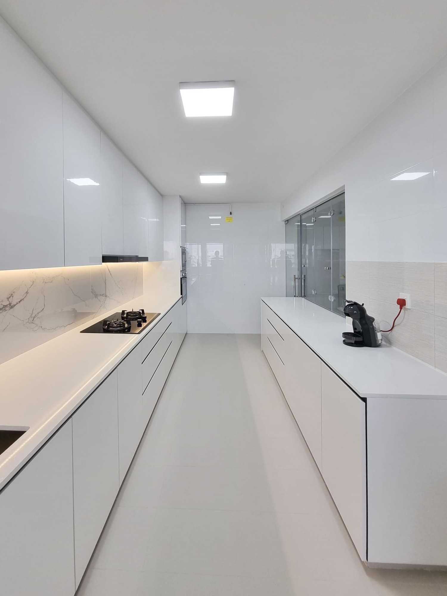 Modern Kitchen with Kitchen Window and Kitchen Accessories