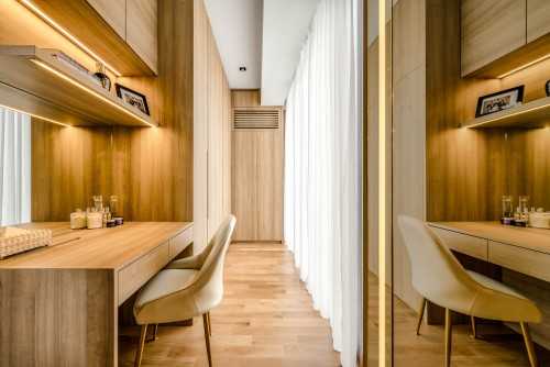 Scandinavian Walk-in Wardrobe at Belgravia Drive, Singapore
