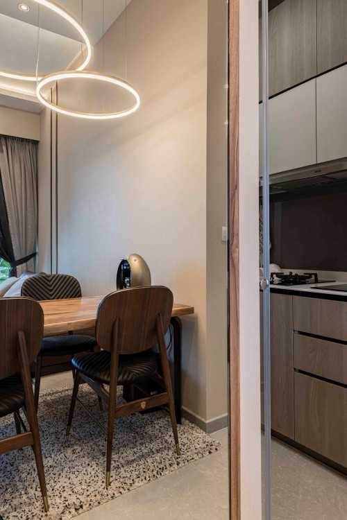 Contemporary Dining Room at Apartment at Sturdee Residences