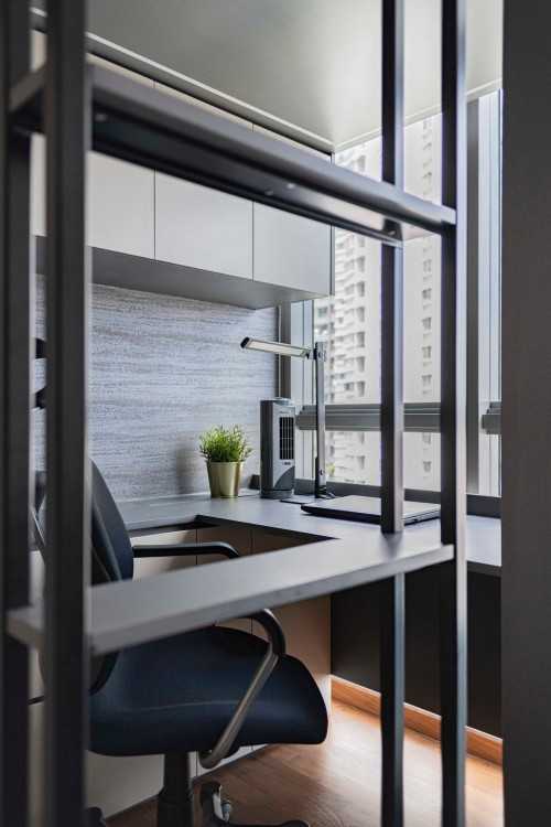 Contemporary Home Office at Apartment at Sturdee Residences