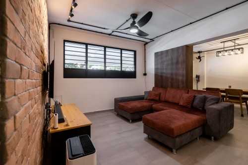 Industrial Living Room at 540 Hougang