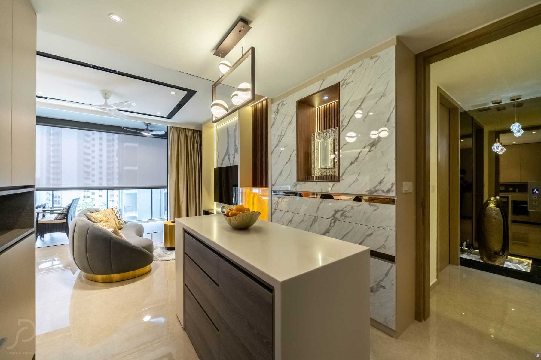 Modern Living Room with TV Console and Feature Wall