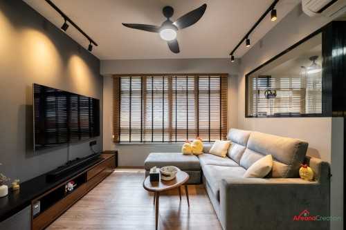 Contemporary Living Room at Bedok South Road
