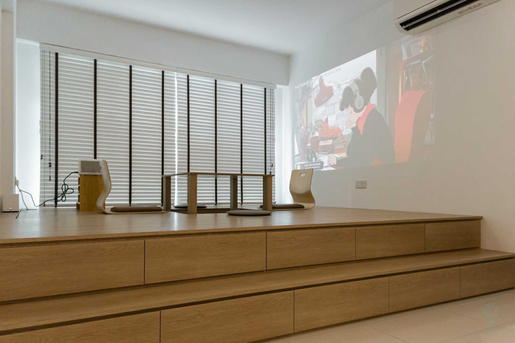 Scandinavian Living Room with TV Console and Side Table