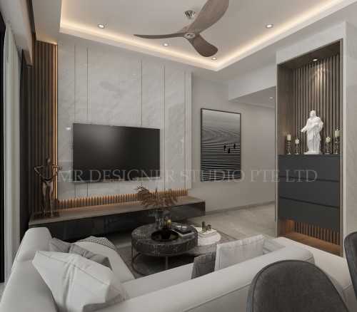 Scandinavian Living Room at lewis tan