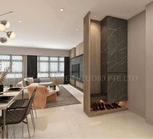 Scandinavian Living Room at lewis tan