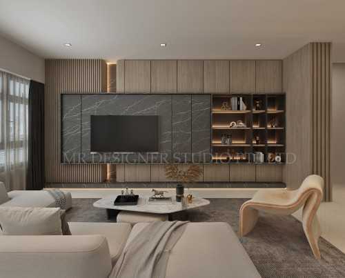 Scandinavian Living Room at lewis tan