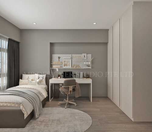 Scandinavian Bedroom at lewis tan