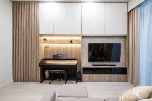 Minimalist Living Room at 488 Upper East Coast Road, Venezio Condo