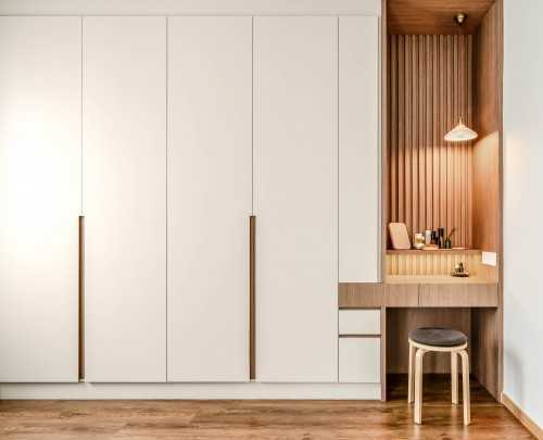 Scandinavian Walk-in Wardrobe at Punggol Drive, Singapore