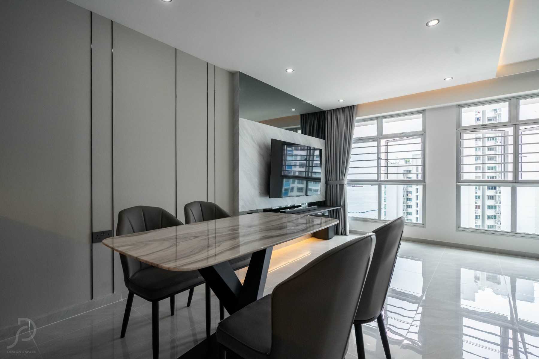 Modern Dining Room with Dining Table and Dining Chairs