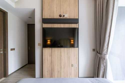 Contemporary Bedroom at 9 Forestwood Condominium