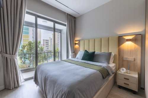 Contemporary Bedroom at 9 Forestwood Condominium