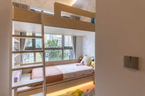 Contemporary Bedroom at 9 Forestwood Condominium