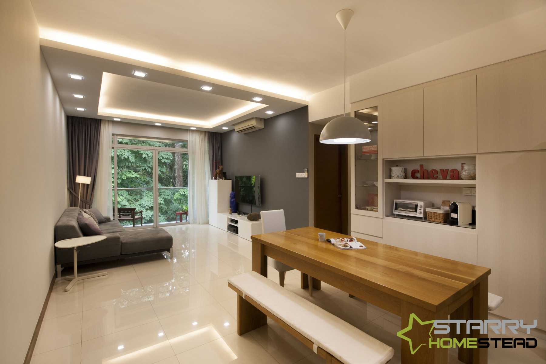 Scandinavian Living Room with TV Console and Sofa