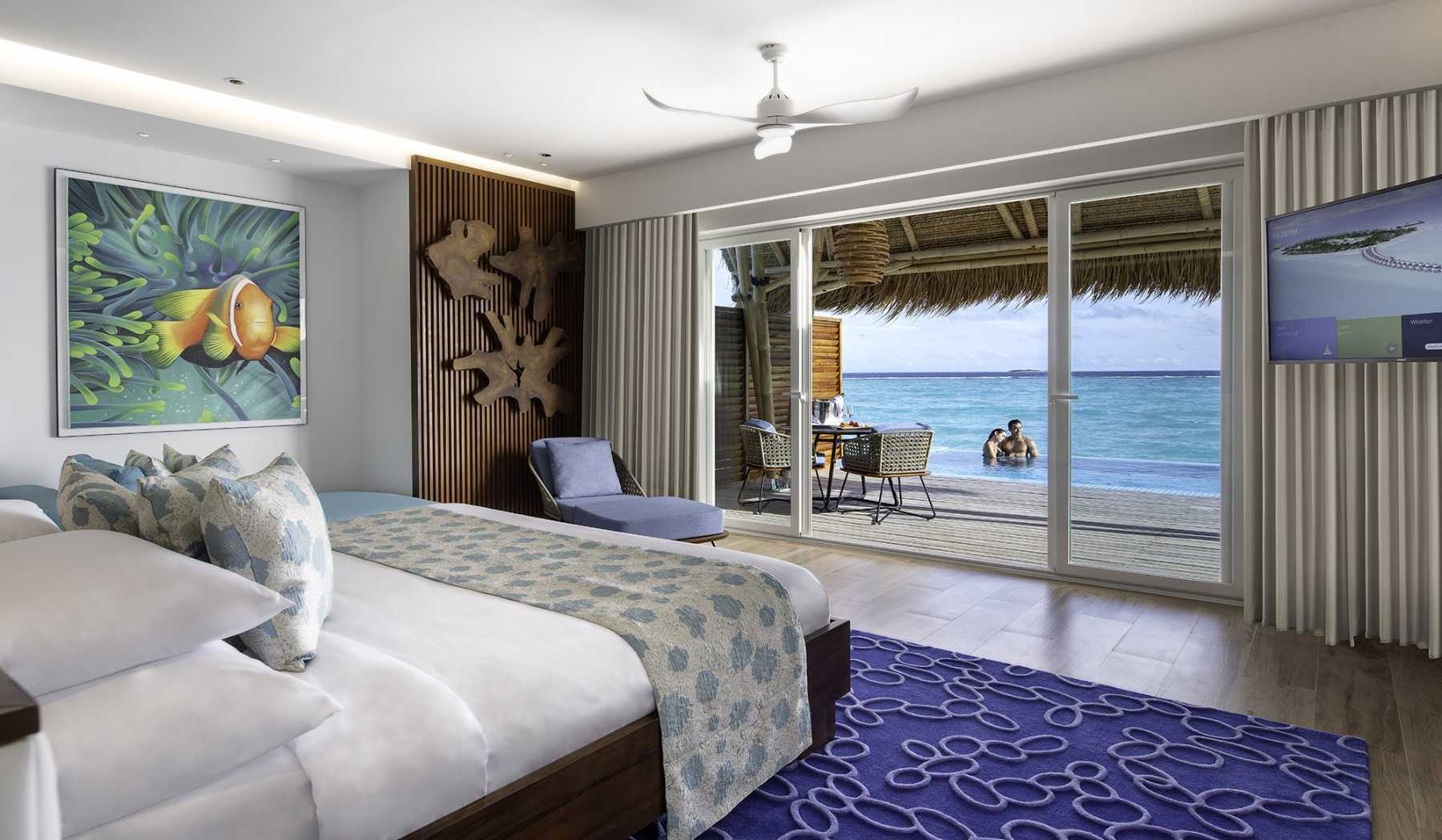 Asian Bedroom with Day Bed and Flooring