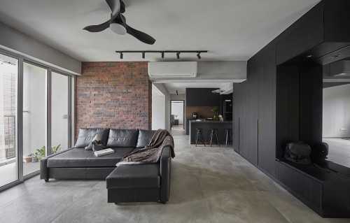 Industrial Living Room at 228A Ang Mo Kio