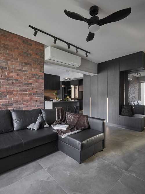 Industrial Living Room at 228A Ang Mo Kio