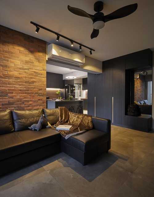 Industrial Living Room at 228A Ang Mo Kio